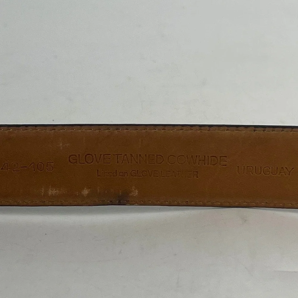 Gant Mens Black Glove Tanned Cowhide Leather Belt Gold Buckle Size 42 1515086‎